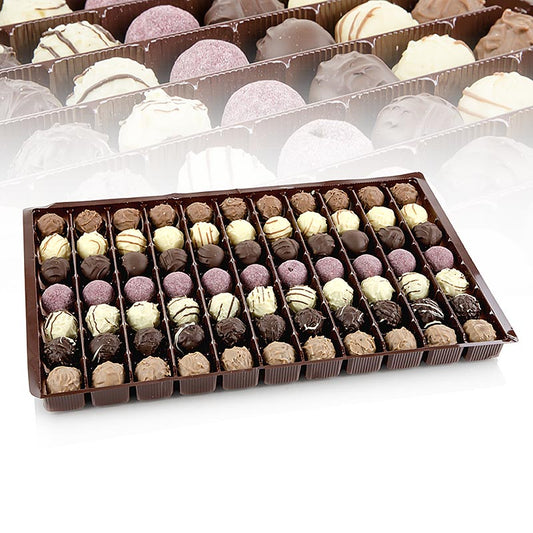 Truffelpralines assortment from Dreimeister, 1 kg box, 77 pieces