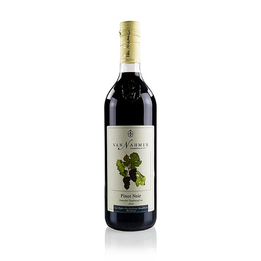 100% biologisch rood Pinot Noir druivensap van Nahmen, direct sap, 750 ml