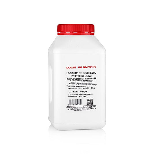 Louis Francois 1 kg Zonnebloemlecithine powder emulsifier product packaging illustration