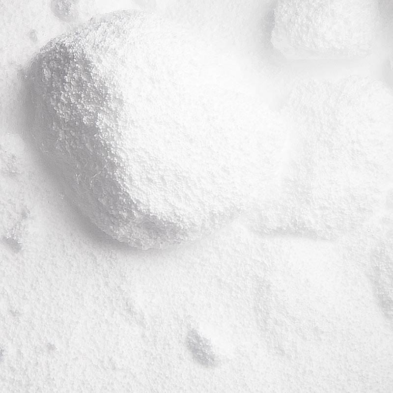  Verpakking van 3 kg Zout Sal Viva / Levend Zout van Ángel León, met op de achtergrond een zeezoutkristal en de naam van het product in grote letters