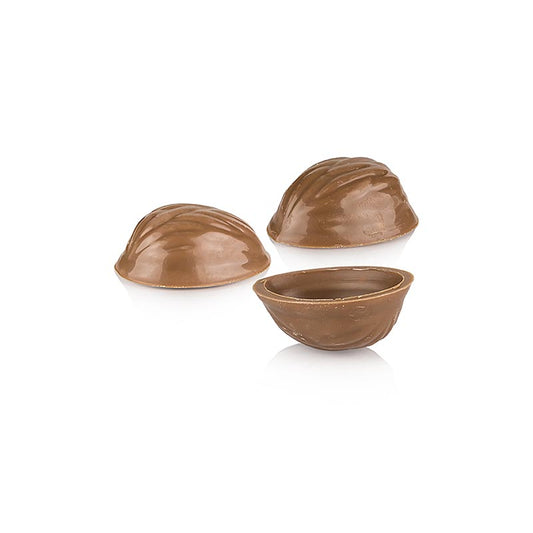 Palinen halve walnoot, volle melk, 27x35 mm, 12 mm h, Läderach, 1,971 kg, 896 stuks