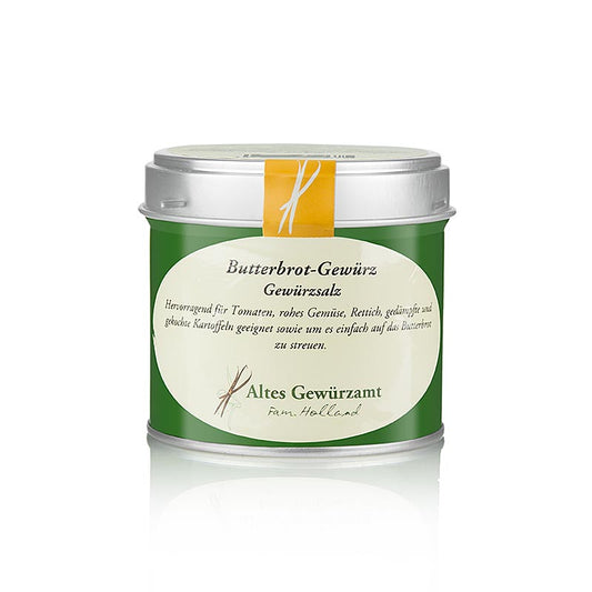 100 gram Altes Gewürzamt brood- en boterkruiden en kruidenzout productfoto voor SEO
