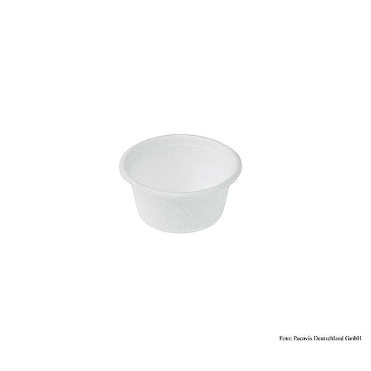 Wegwerpbare Naturesse mini-bekers rond, 60 ml, 4x5x3 cm, suikerriet, 2.000 stuks