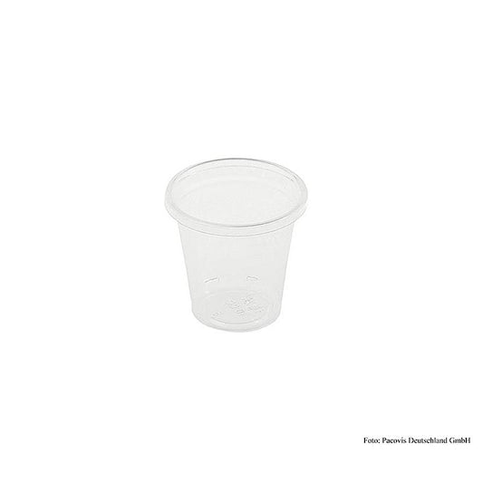 Naturesse wegwerp shotglass PLA, helder, 30ml, ø 4,6cm, 3000 stuks eco-friendly compostable disposable cups