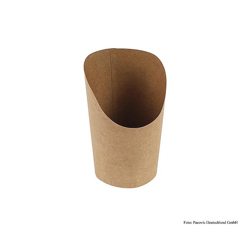 Wegwerp Naturesse Take Away Wrap bekers, kraft/PLA, 360 ml, 8,5/6x12 cm, 50 stuks