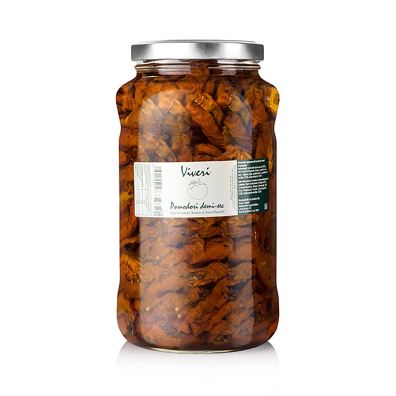 Ingemaakte halfgedroogde tomaten, in zonnebloemolie, 2,9 kg
