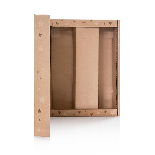 Luxe wijn geschenkdoos Natura Stars met 3 delen, ideaal voor het presenteren van wijnflessen, 360mm grootte, 1 stuk