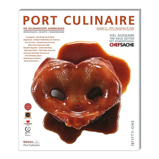Port Culinaire Gourmet Magazine Uitgave 51 - Front Cover Image with Delicious Food Photography and Elegant Design 