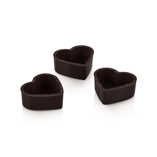 Chocoladehartjes, puur, 29x33x13 mm, Läderach (1000 0296), 2,352 kg, 784 st