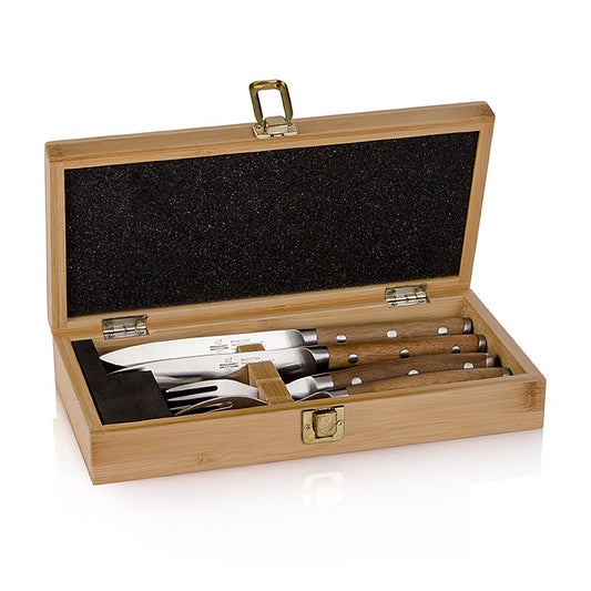 Steak Champ - Steakmessenset voor 2 personen, (2 messen + 2 vorken), 4 stuks