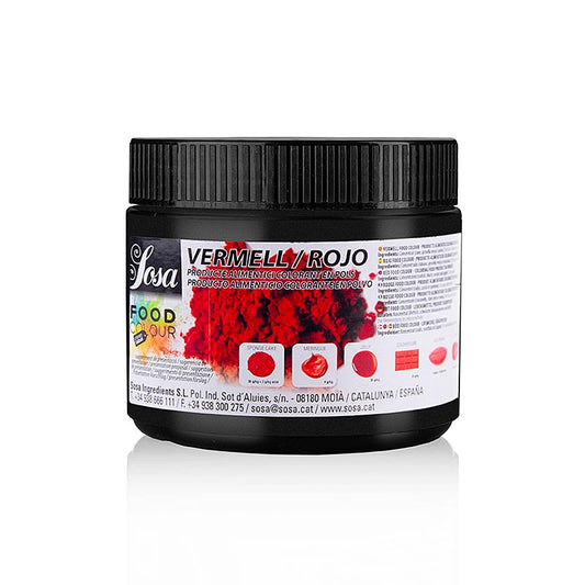 Sosa kleurstof voor levensmiddelen naturel, poeder, rood, vet- en wateroplosbaar (37899), 200 g