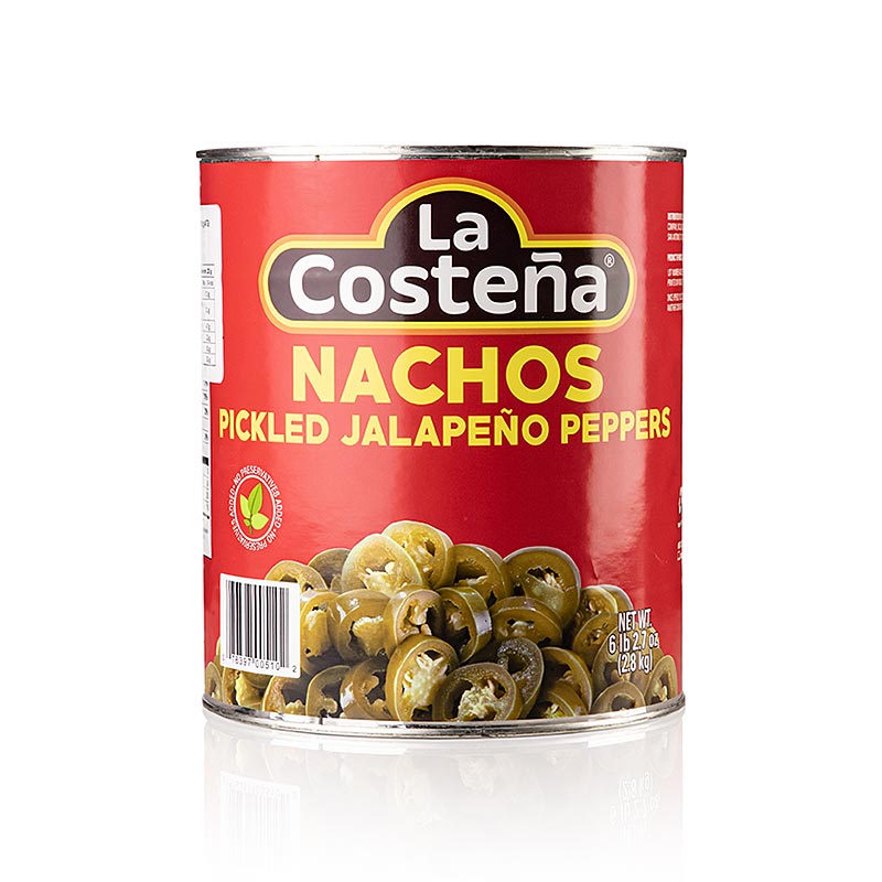 Chilipepers - Jalapenos, gesneden (La Costena), 2,8 kg