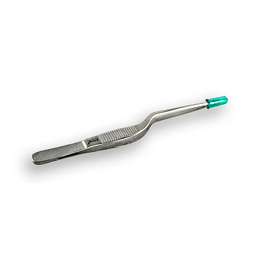 Hoogwaardige roestvrijstalen pincet, 14cm lang, dubbel gebogen, van Driehoek Gereedschap