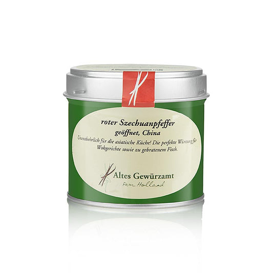 Rood geopende Szechuan peper (Sichuan/bergenpeper) van Altes Gewürzamt, 35 g