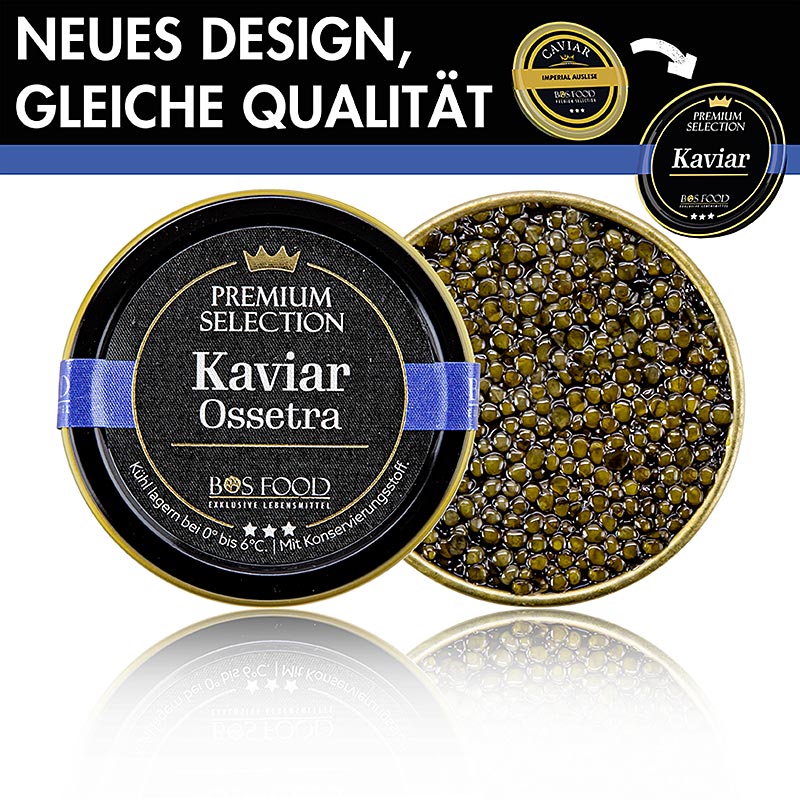 Selection Ossetra-kaviaar (Acipenser gueldenstaedtii), 30 g