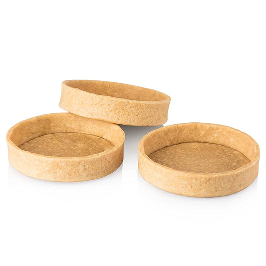 Delicious vegan dessert tartelettes from La Rose Noire, 75mm in diameter and 16mm in height, packaged in a 990g box containing 45 individual tartelettes