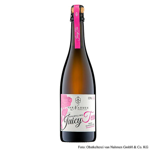 van Nahmen - Sparkling Juicy Tea - Rose - Darjeeling-thee - Rabarber, BIO, 750 ml
