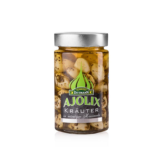 Afbeelding van Ajolix kruiden, knoflook in kruidenmarinade, Dittmann, 230 g, een heerlijke en smaakvolle kruidenmix voor het marineren van vlees