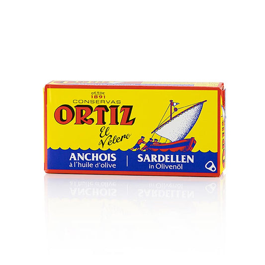 Ansjovisfilets (Anchovis), in olijfolie, Ortiz, 47,5 g