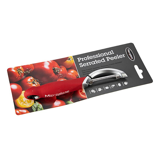Serrated Peeler (gekartelde dunschiller), rood, 1 stuk