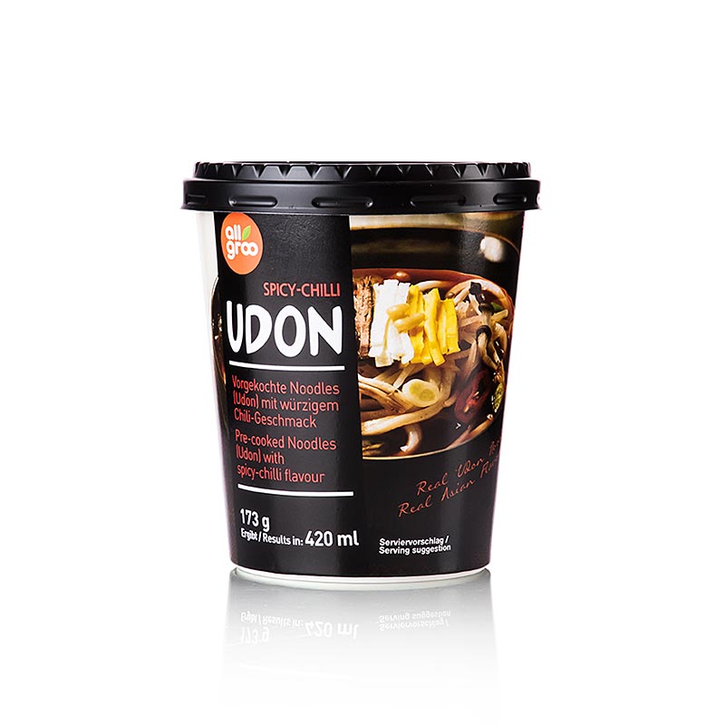 Instant Udon Cup-noedels, Spicy Chili (pittig), Zuid-Korea, Allgroo, 173 g