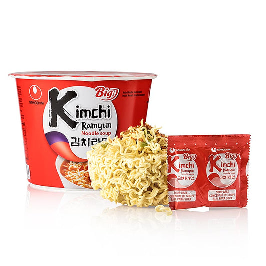 Instant Cup Noodles Ramyun Kimchi Big Bowl, pittig, Nong Shim, 112 g