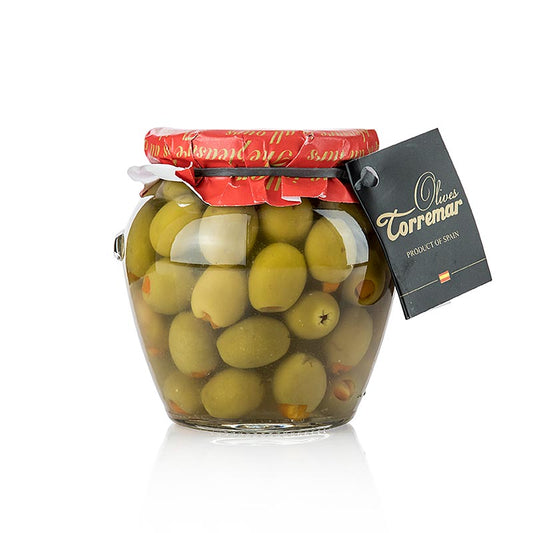 Groene olijven, met pit, Manzanilla, met sinaasappel, Torremar S.L., 580 g