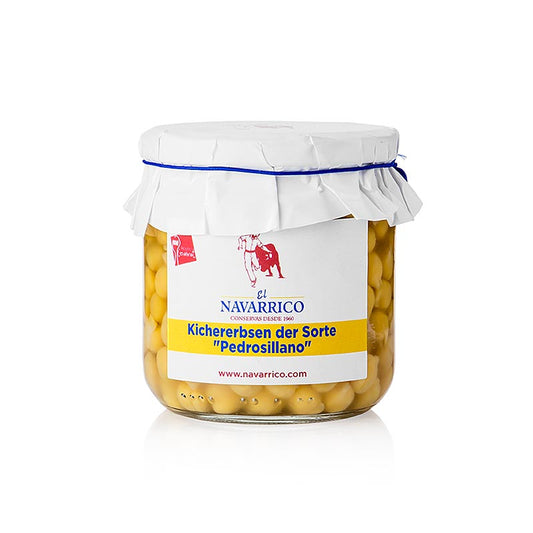 Kleine kikkererwten "Pedrosillano", in pekel, Navarrico, 325 g