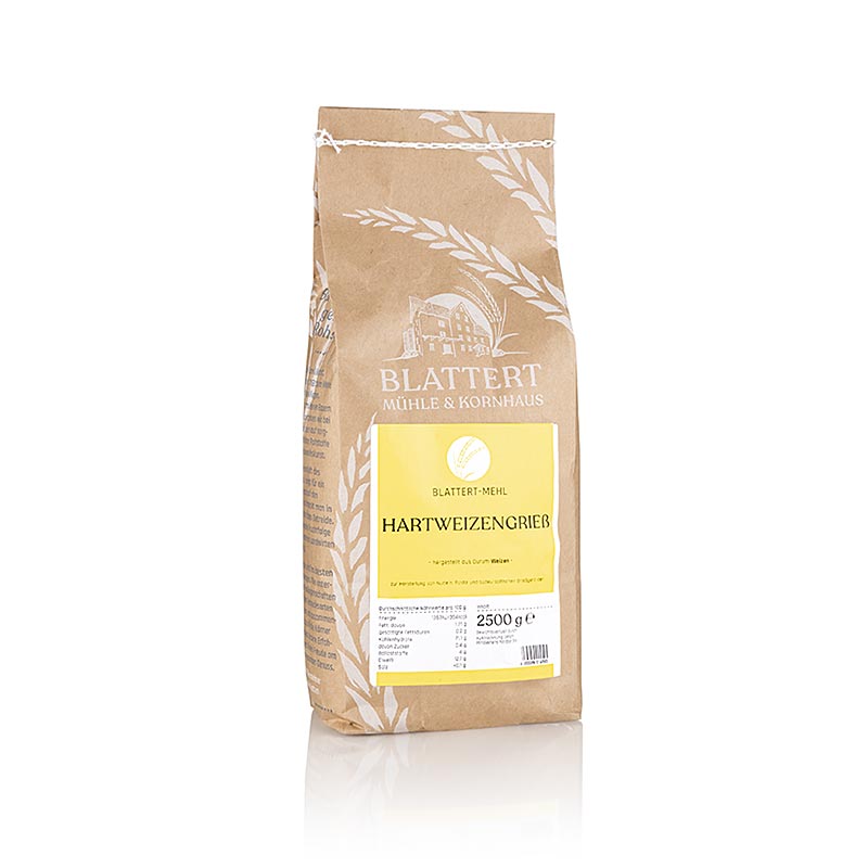 25 kg pack of Griesmeel van harde tarwe from Blattert Mühle, made from hard wheat, perfect for baking and cooking recipes