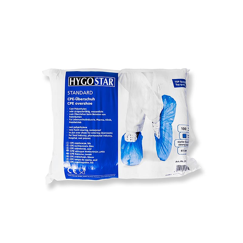 Blue CPE Overshoe, 100 pieces, durable and waterproof protective shoe covers