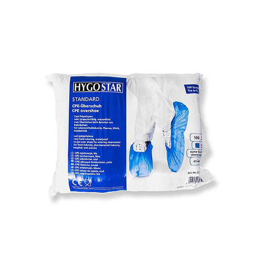 Blue CPE Overshoe, 100 pieces, durable and waterproof protective shoe covers