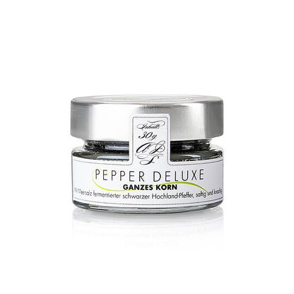 Zwarte peper, gefermenteerd met zeezout, heel, PEPPER DELUXE, 30 g
