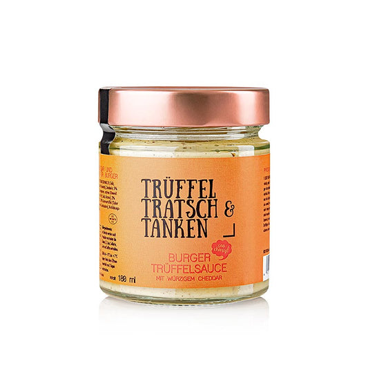 Delicious Gewürzgarten Truffel, roddel & bijtanken hamburger saus with cheddar & truffel, 180 ml, perfect for adding rich and savory flavor to your favorite burgers