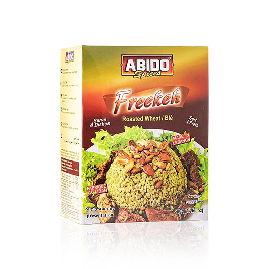 Freekeh (Farik, Frikeh, Firik) groene, geroosterde tarwe, Abido, 500 g