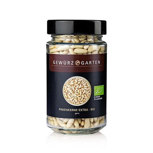 Organic Gewürzgarten whole extra pine nuts, 150g, perfect for enhancing dishes with rich, nutty flavor