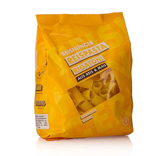 Rijstpasta - Rigatoni, van maïs & rijst, glutenvrij, Reishunger, 400 g