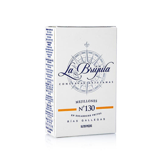 Mosselen, klein, escabeche-saus, 16-20 stuks, La Brújula (LB130), 110 g