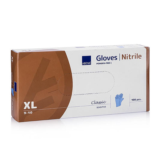 Wegwerphandschoenen nitril, blauw, XL, ongepoederd, 100 stuks