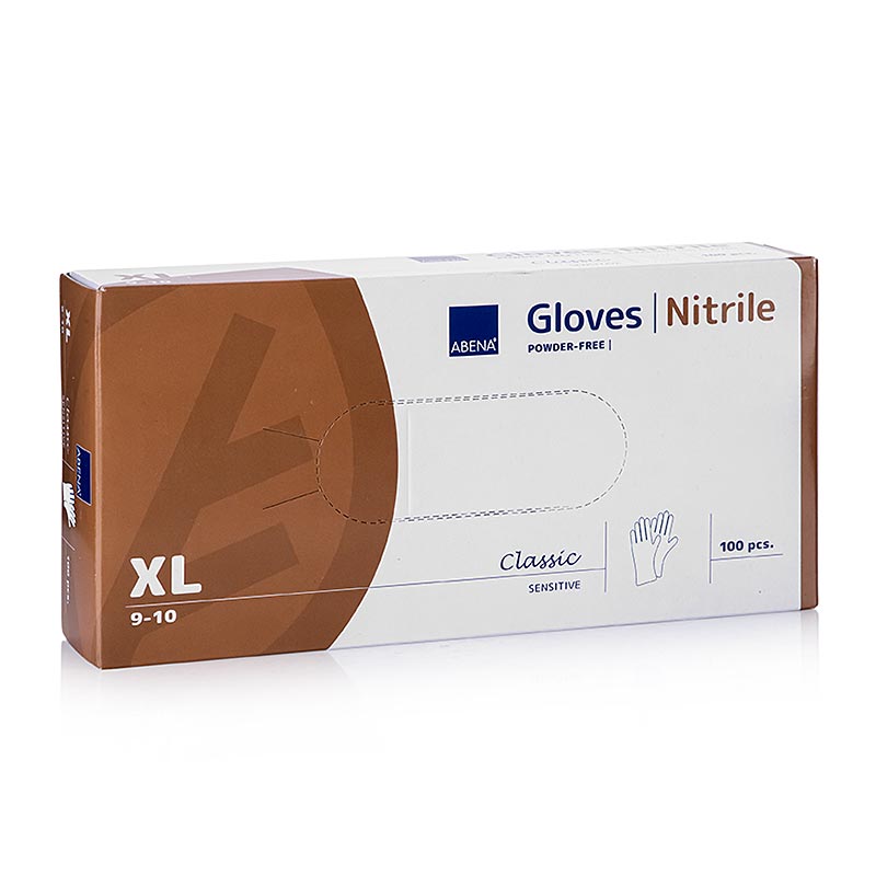 Wegwerphandschoenen nitril, wit, XL, ongepoederd, 100 stuks
