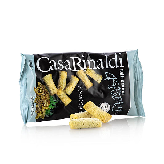 Grisparty - Mini Grissini knabbelsnacks met venkelzaad, Casa Rinaldi, 100 g