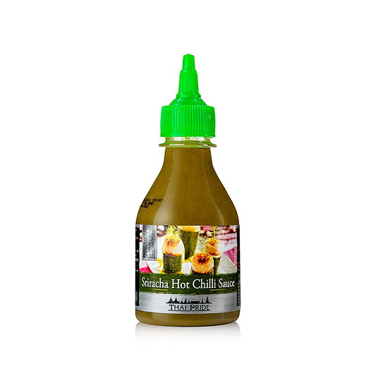 Chilisaus - Sriracha, groene chilipepers, pittig, Thai Pride, 200 ml