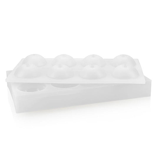 Siliconenmat 17,5x30cm, 8 bollen, 55mmx87ml, Pavoni (AF001), 1 stuk