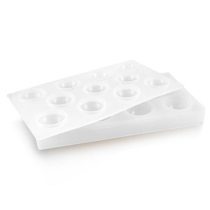 Heat-resistant silicone mat with 11 round cavities, 175x30cm, 45mmx48ml, by Pavoni