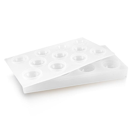 Heat-resistant silicone mat with 11 round cavities, 175x30cm, 45mmx48ml, by Pavoni
