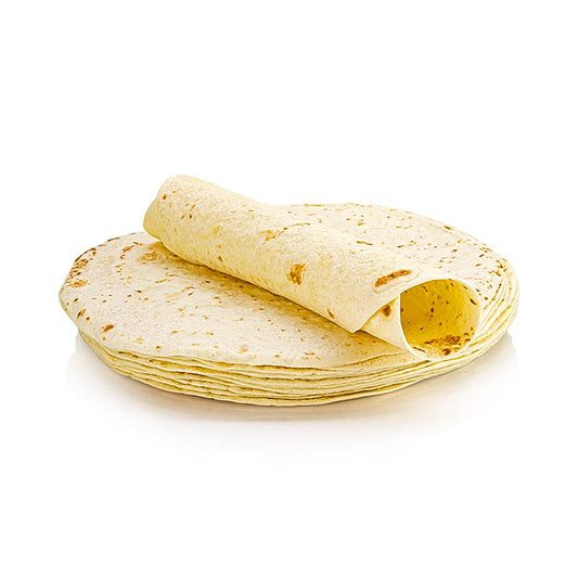 Whole grain wheat tortilla wraps with a diameter of 25cm, from Poco Loco, in a 925g pack containing 15 pieces