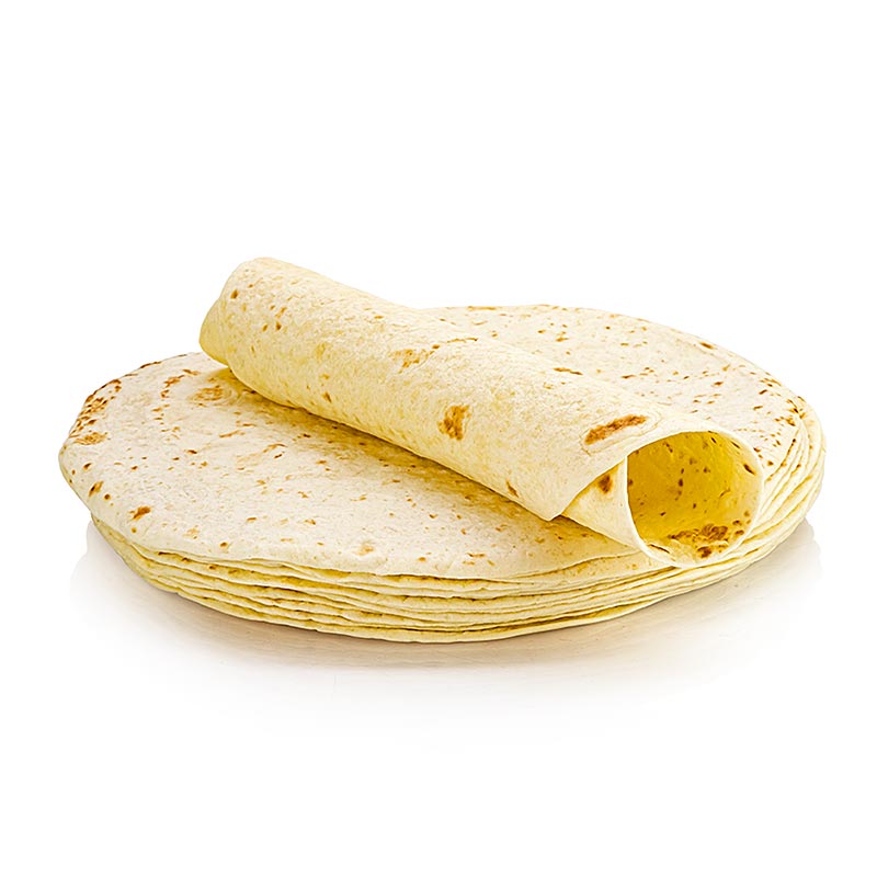 Tarwe tortilla wraps van Poco Loco, 30 cm diameter, verpakking van 145 kg met 15 stuks
