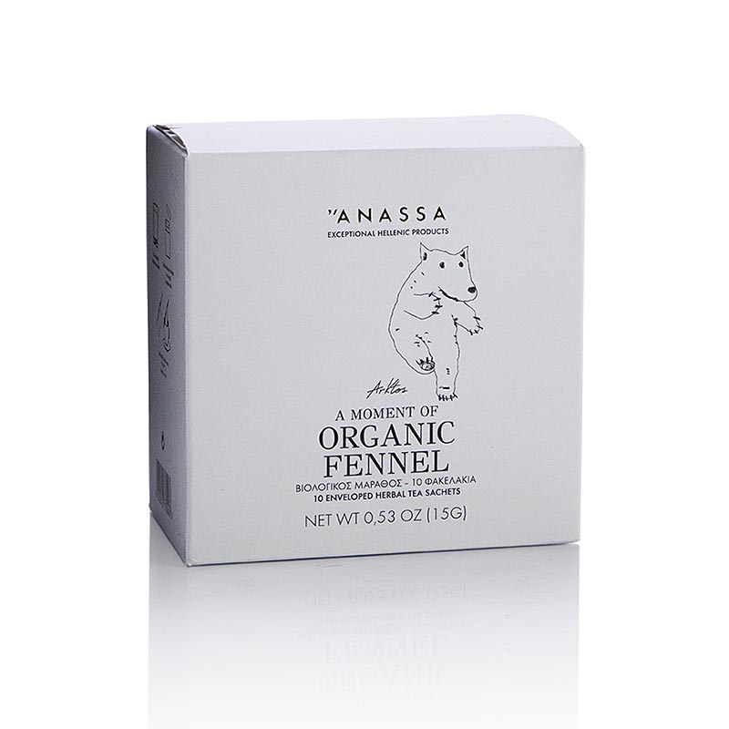 ANASSA Fennel Tea (venkelthee), 10 individueel verpakte zakjes, BIO, 15 g, 10 stuks