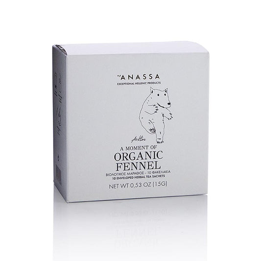 ANASSA Fennel Tea (venkelthee), 10 individueel verpakte zakjes, BIO, 15 g, 10 stuks