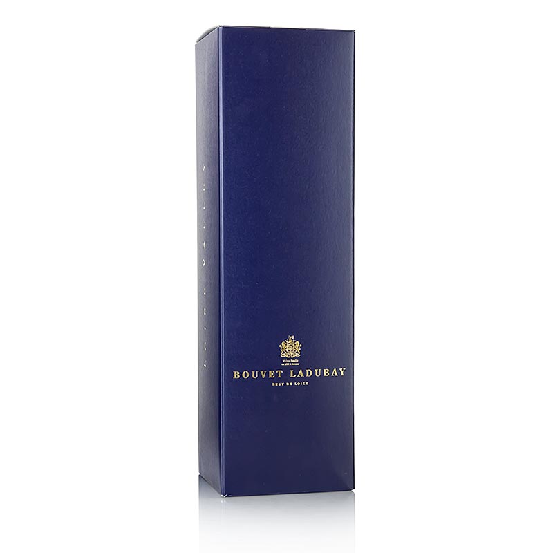 Geschenkverpakking voor Bouvet mousserende wijn magnum fles, blauw, 1 stuk - Luxe blauwe geschenkverpakking voor Bouvet mousserende wijn magnum fles
