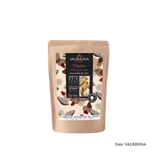 Valrhona Pépites noire, chocoladedruppels, donker, bakvast (31841), 250 g